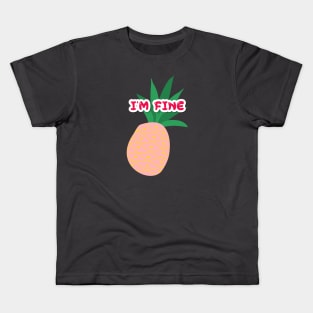 I LOVE PINK, PINK pineapple, I AM FINE Kids T-Shirt